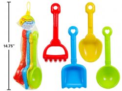 ENSEMBLE DE 4 PELLES/RATEAU POUR LE SABLE